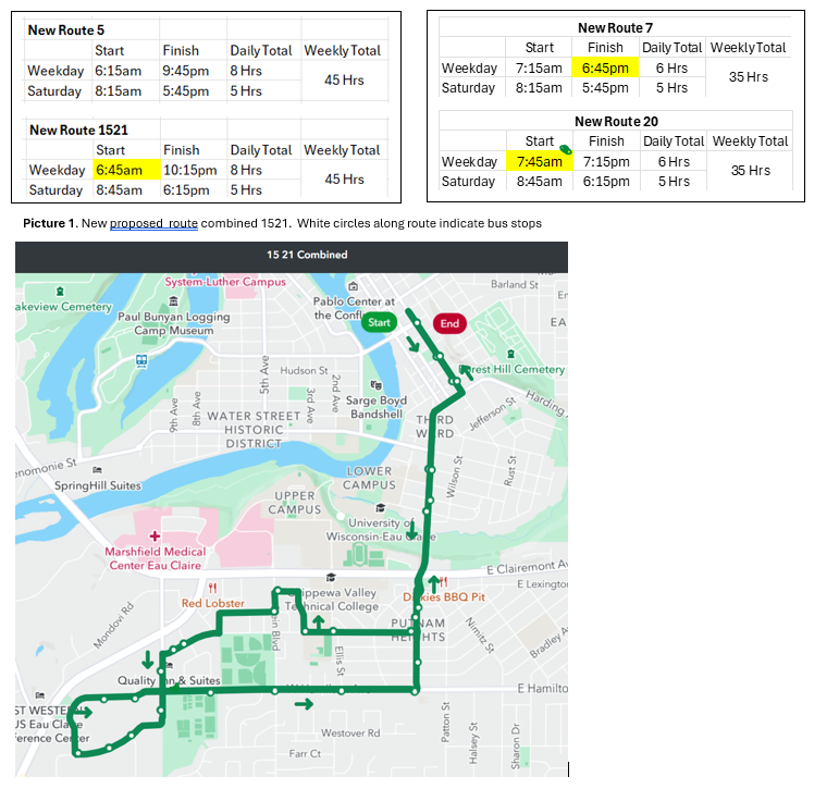 Changes to Routes 15 and 21 pic 1