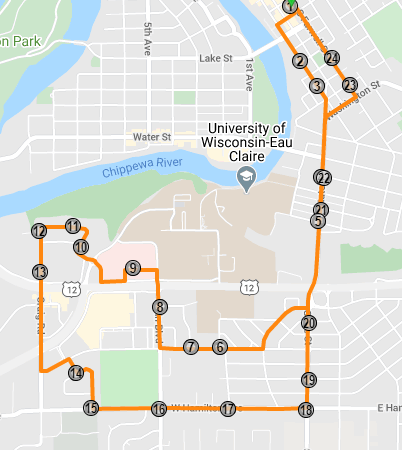 6:45AM ROUTE 7 SPECIAL TRIP MAP