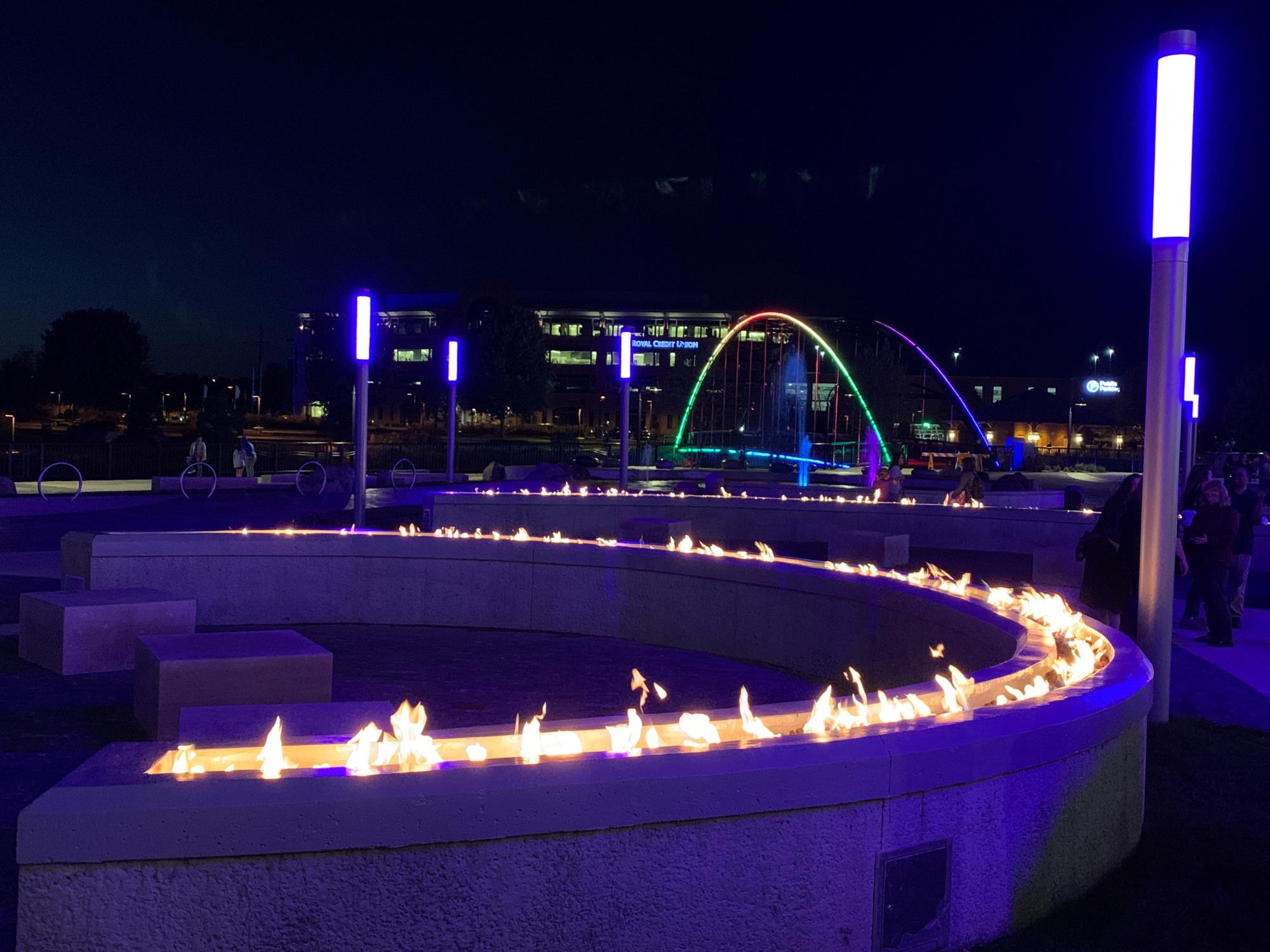 A picture of the Haymarket Plaza Fire Feature