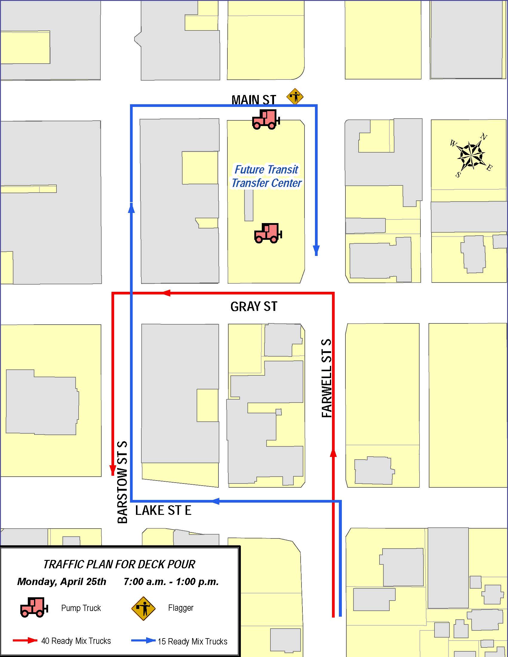 Transfer Center Cement Delivery Route--042222